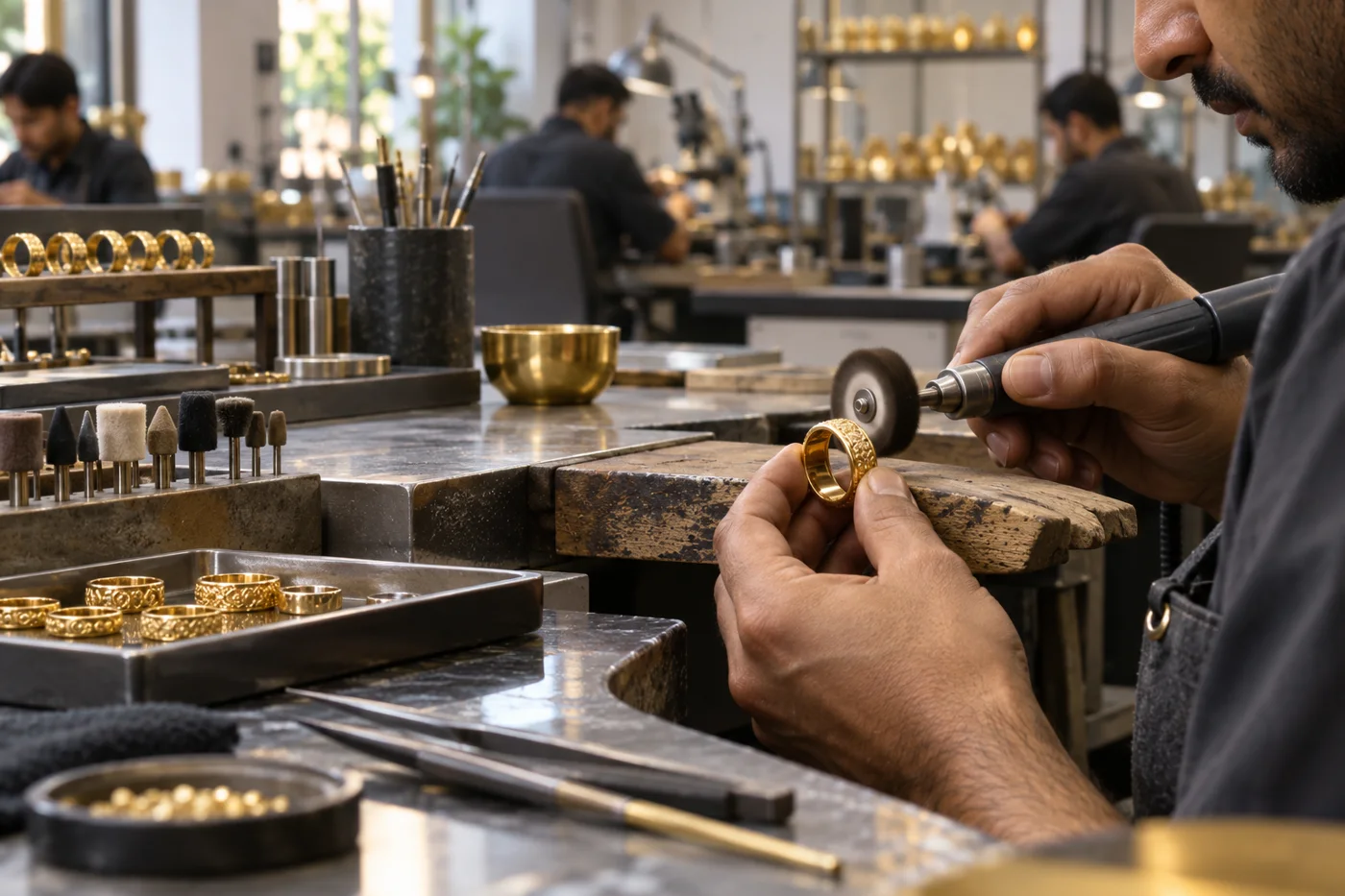 Illustrative jewellery manufacturing process